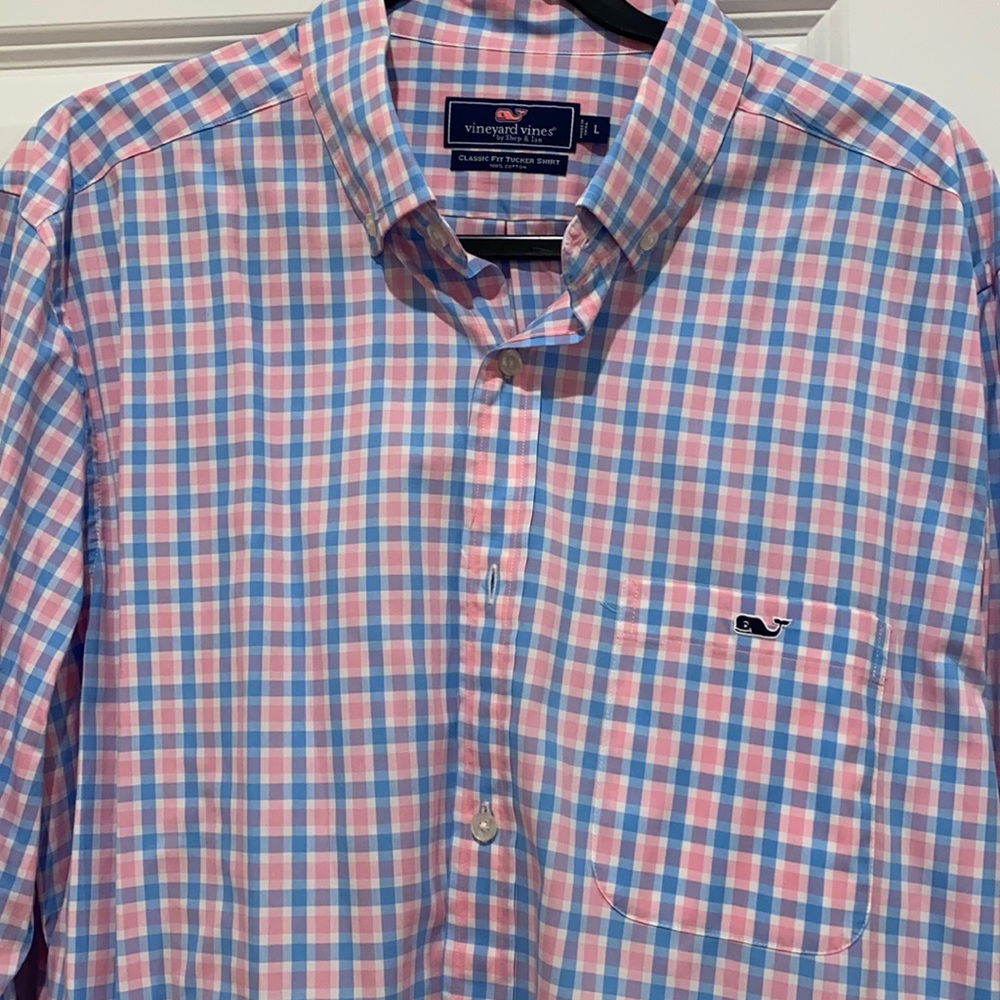 Men's vineyard vines classic fit Tucker shirt L